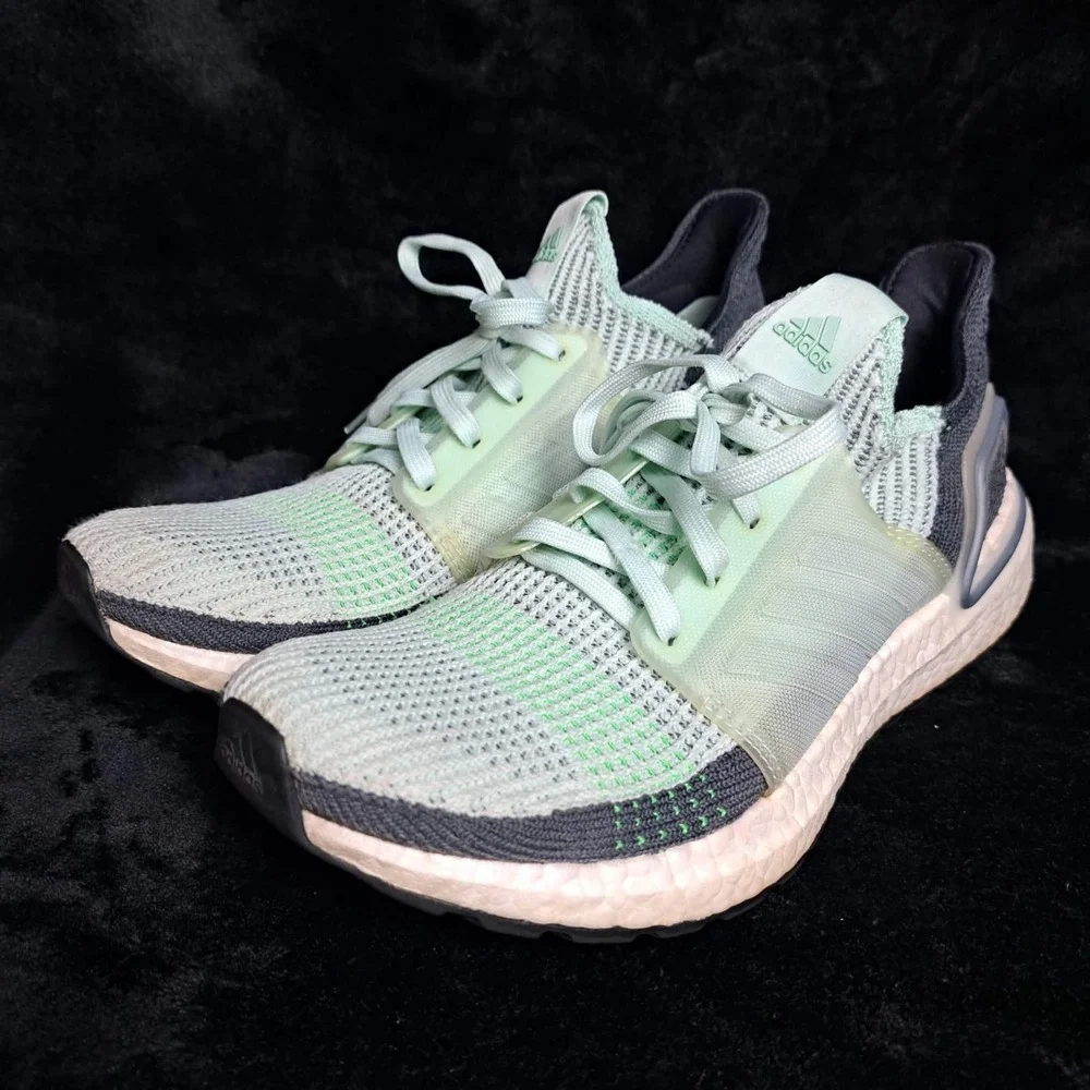 Womens Adidas Ultraboost 19 Ice Mint Green White Grey Shoes F35285 Size 9.5